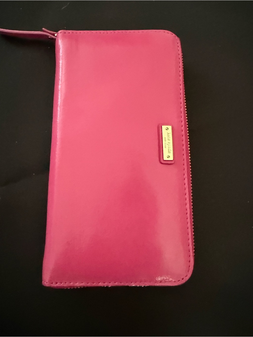 kate spade Bright Pink Zip-Around Leather Wallet with Gold hardware - Picture 7 of 11